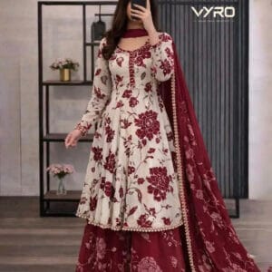 Cotton Gown Three Piece Set