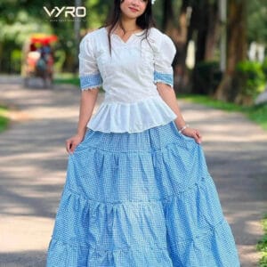 Premium Cotton Top and Skirt Set
