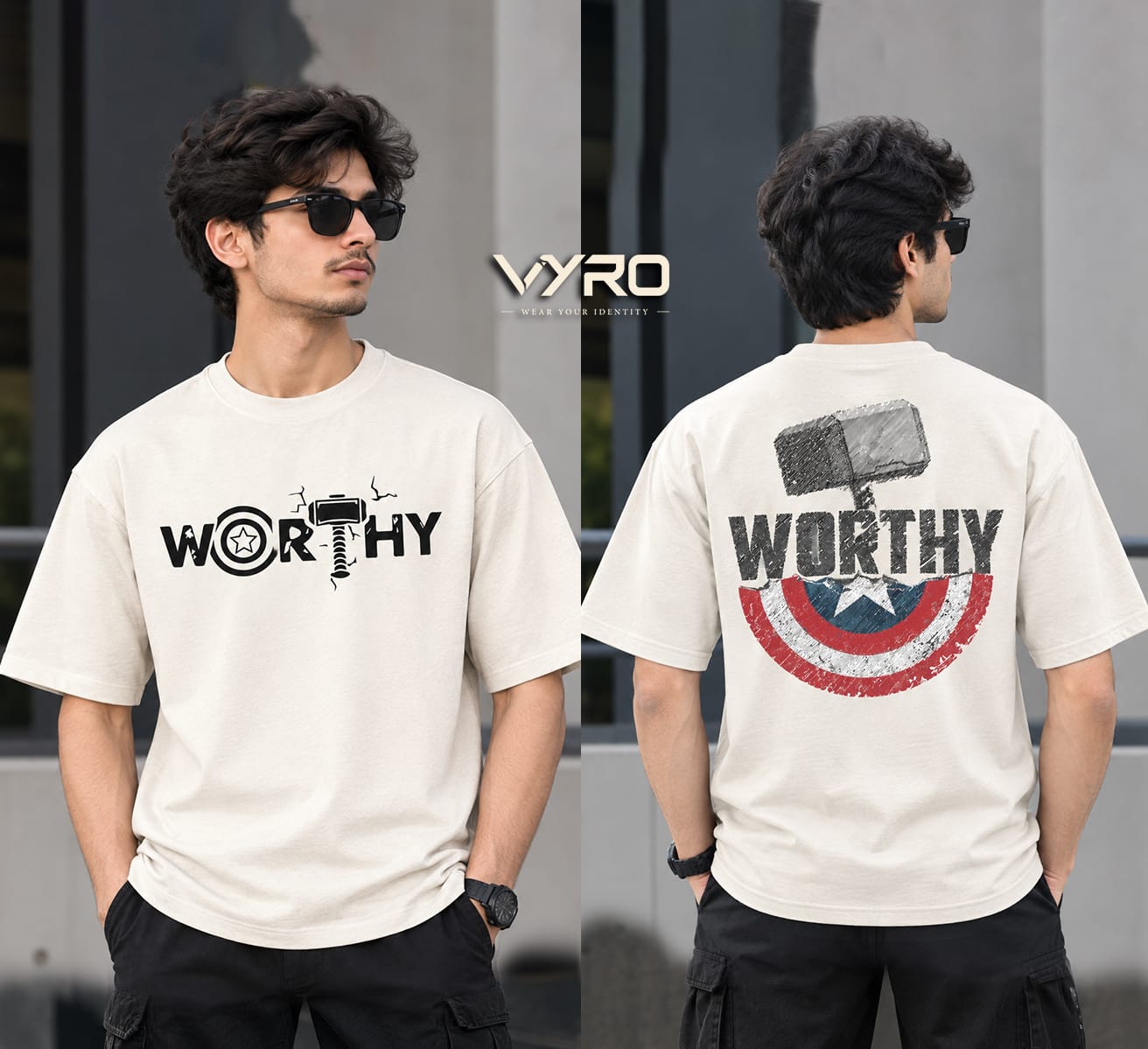VYRO SPIDER oversized t-shirt in