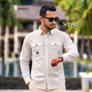 Premium Kaiser Cotton Double Pocket Full Sleeve Shirt
