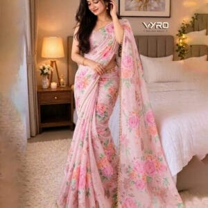 Soft Georgette Party Wear Saree in Bangladesh