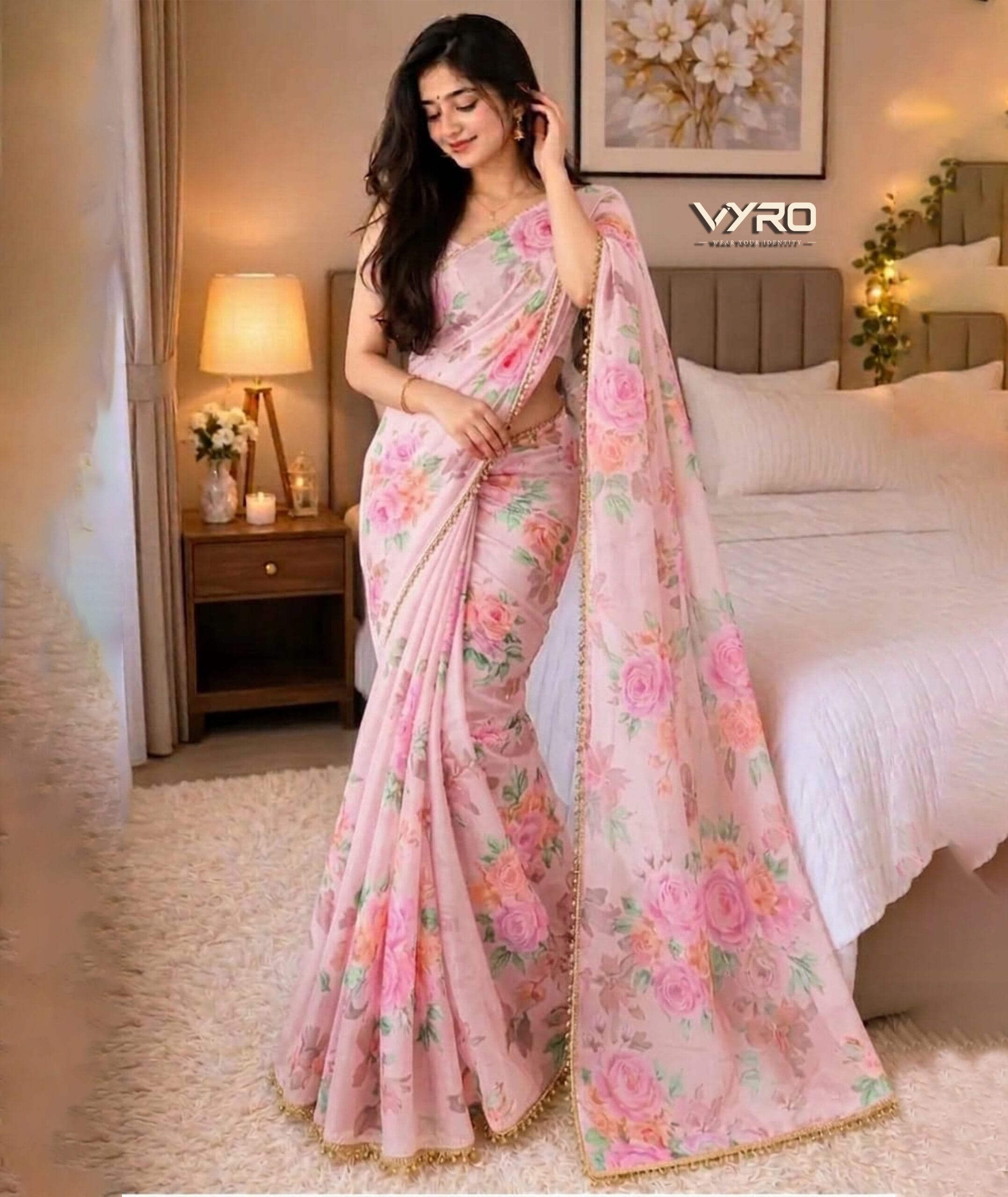 Soft Georgette Party Wear Saree in Bangladesh