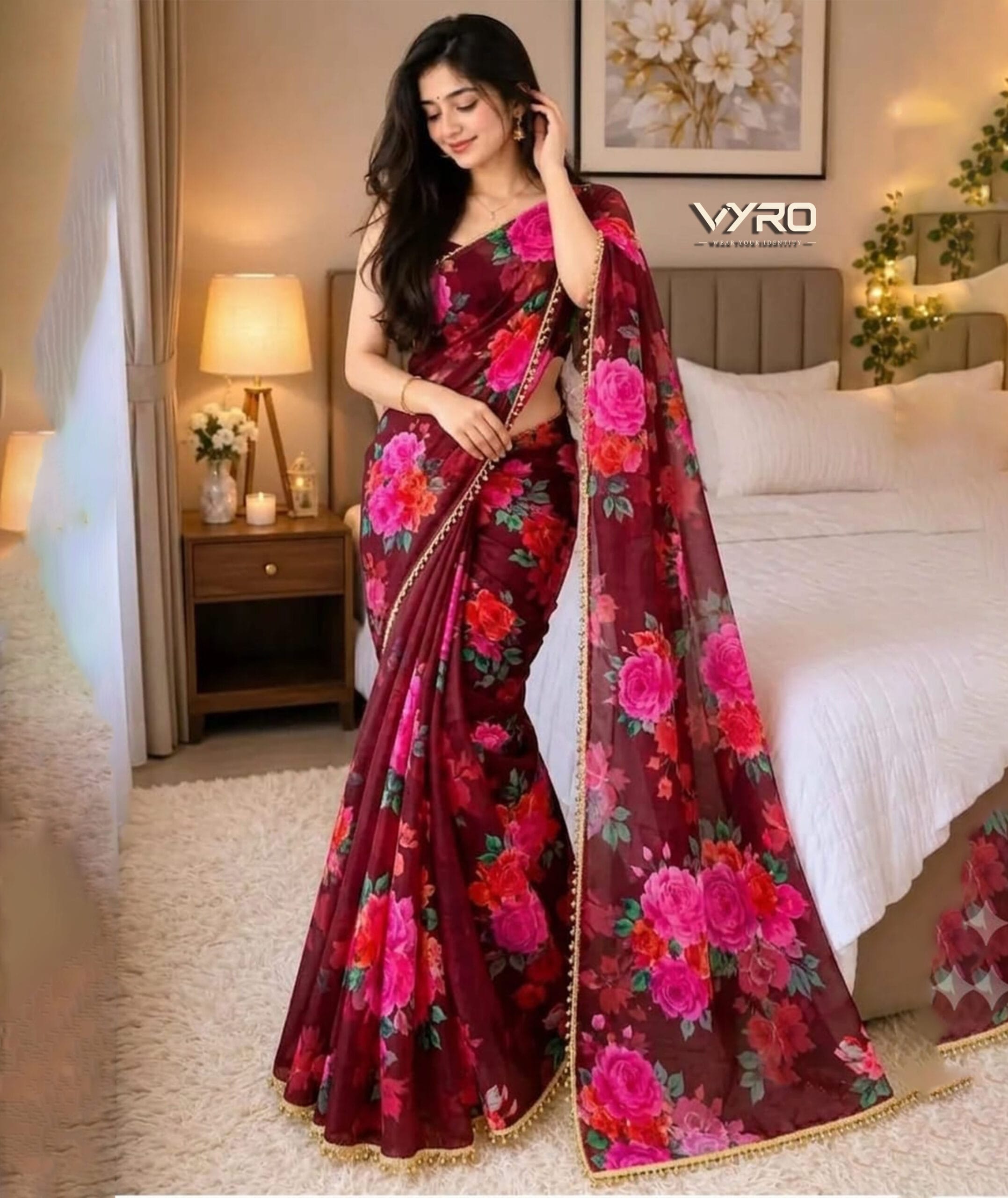 Soft Georgette Party Wear Saree in Bangladesh